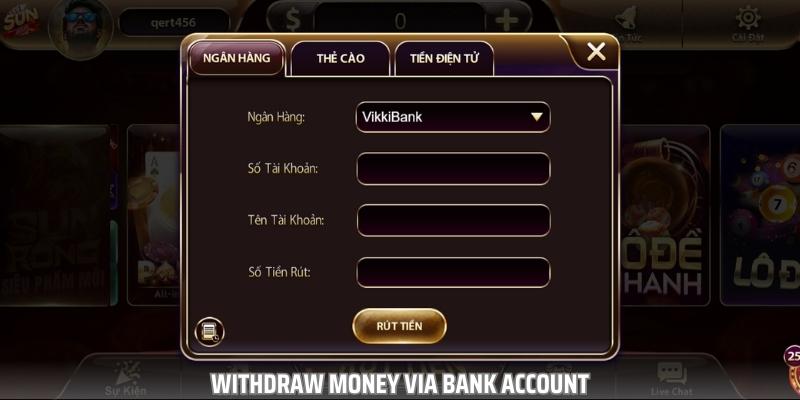 Instructions on how to withdraw Sunwin money via online banking